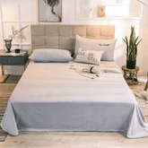 Velvet Bed Sheet -  Silver Grey